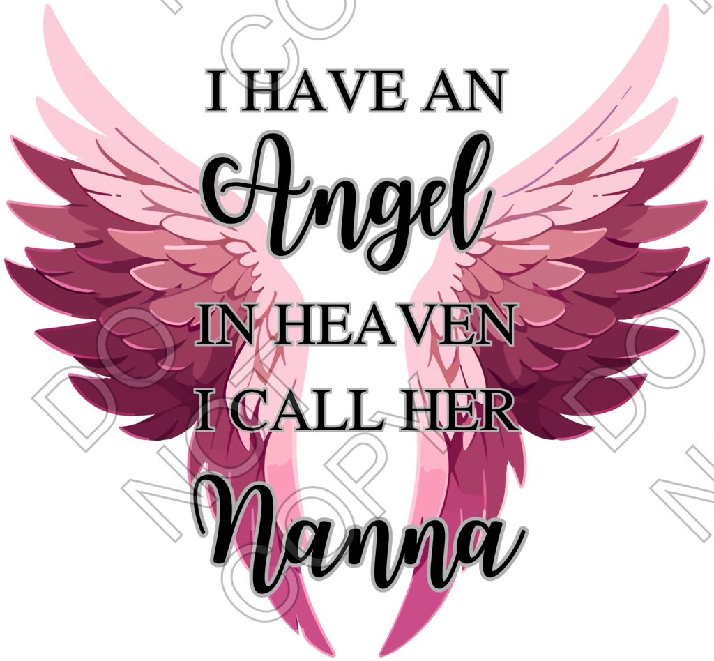 UV-DTF Transfer - Angel Memorial Wings (Female Options)