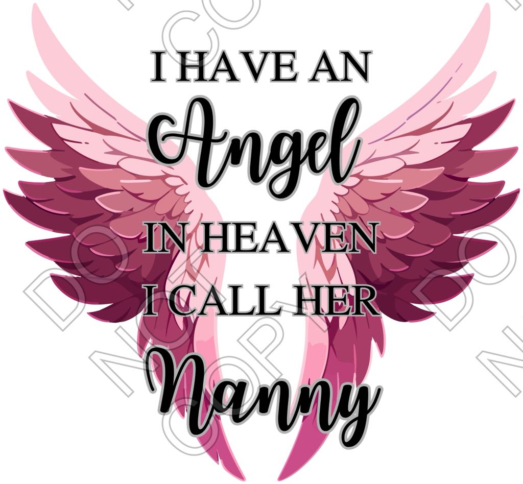 UV-DTF Transfer - Angel Memorial Wings (Female Options)
