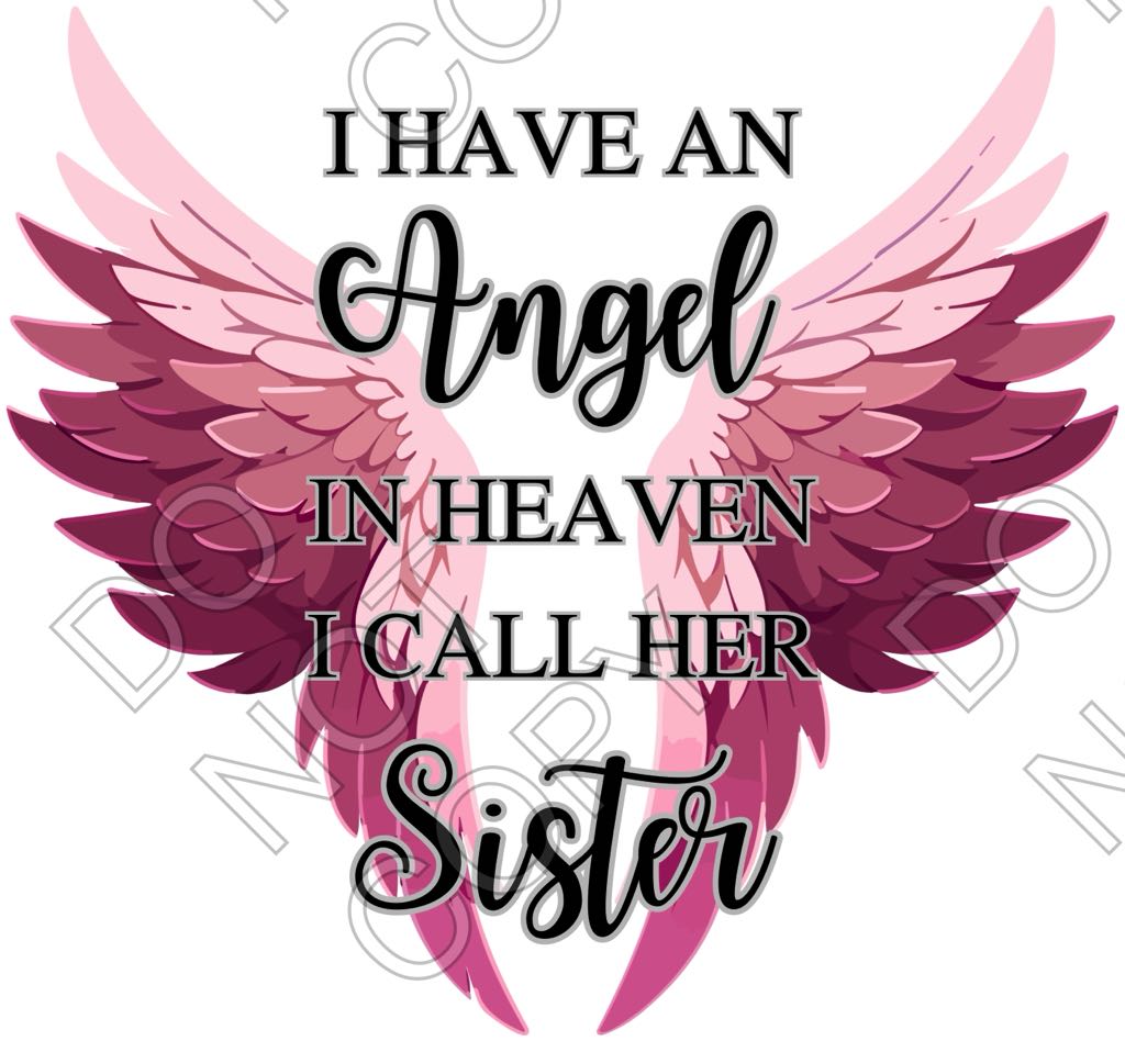 UV-DTF Transfer - Angel Memorial Wings (Female Options)