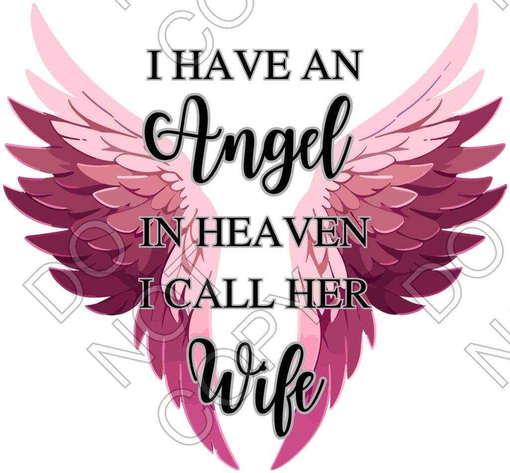 UV-DTF Transfer - Angel Memorial Wings (Female Options)