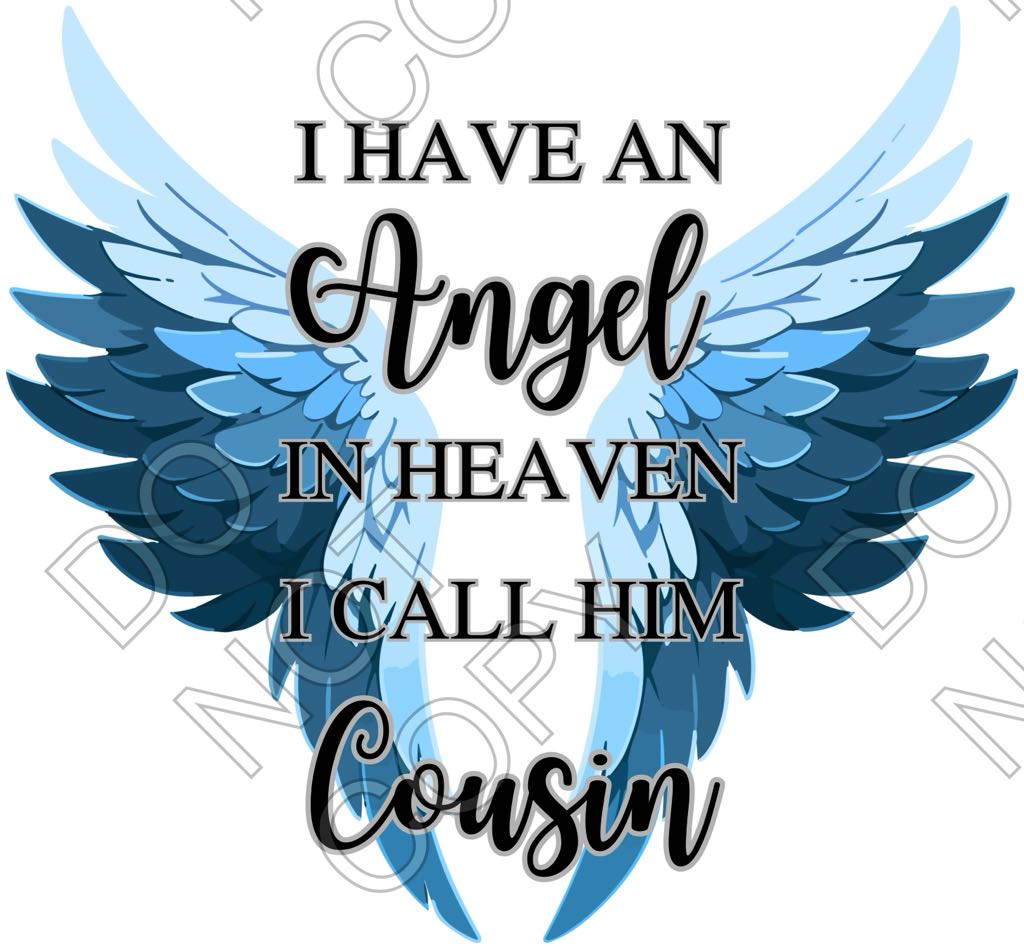 UV-DTF Transfer - Angel Memorial Wings (Male Options)