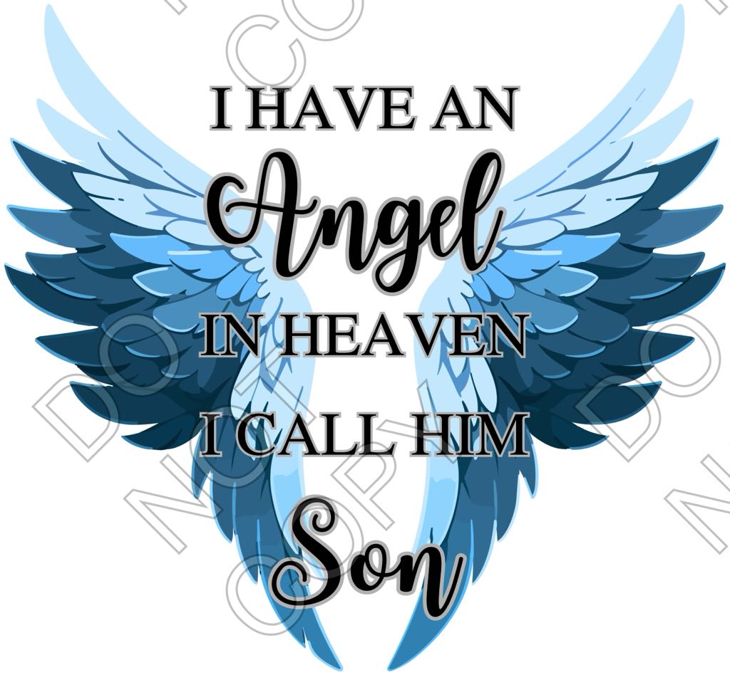 UV-DTF Transfer - Angel Memorial Wings (Male Options)
