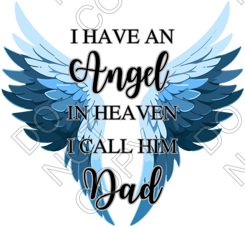 UV-DTF Transfer - Angel Memorial Wings (Male Options)
