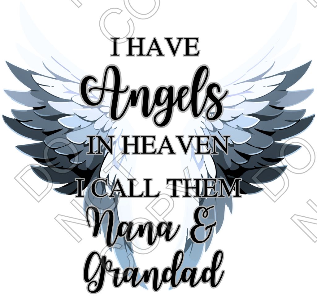 UV-DTF Transfer - Angel Memorial Wings (Mixed Options)