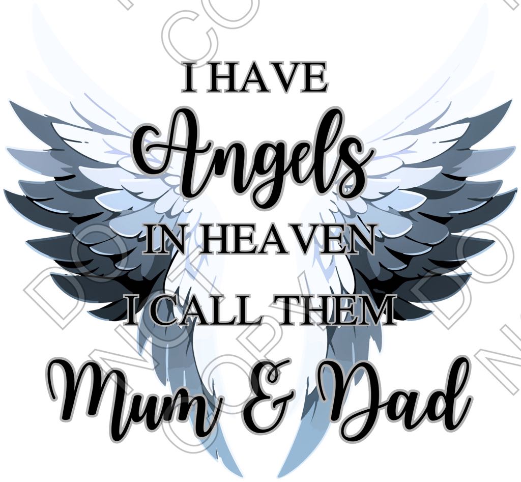 UV-DTF Transfer - Angel Memorial Wings (Mixed Options)