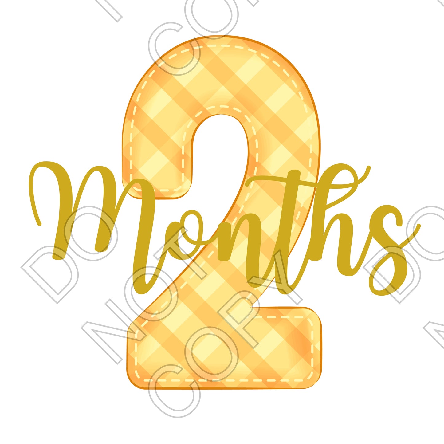 UV-DTF Transfer - 12pk Milestone Set Transfers - Yellow Check