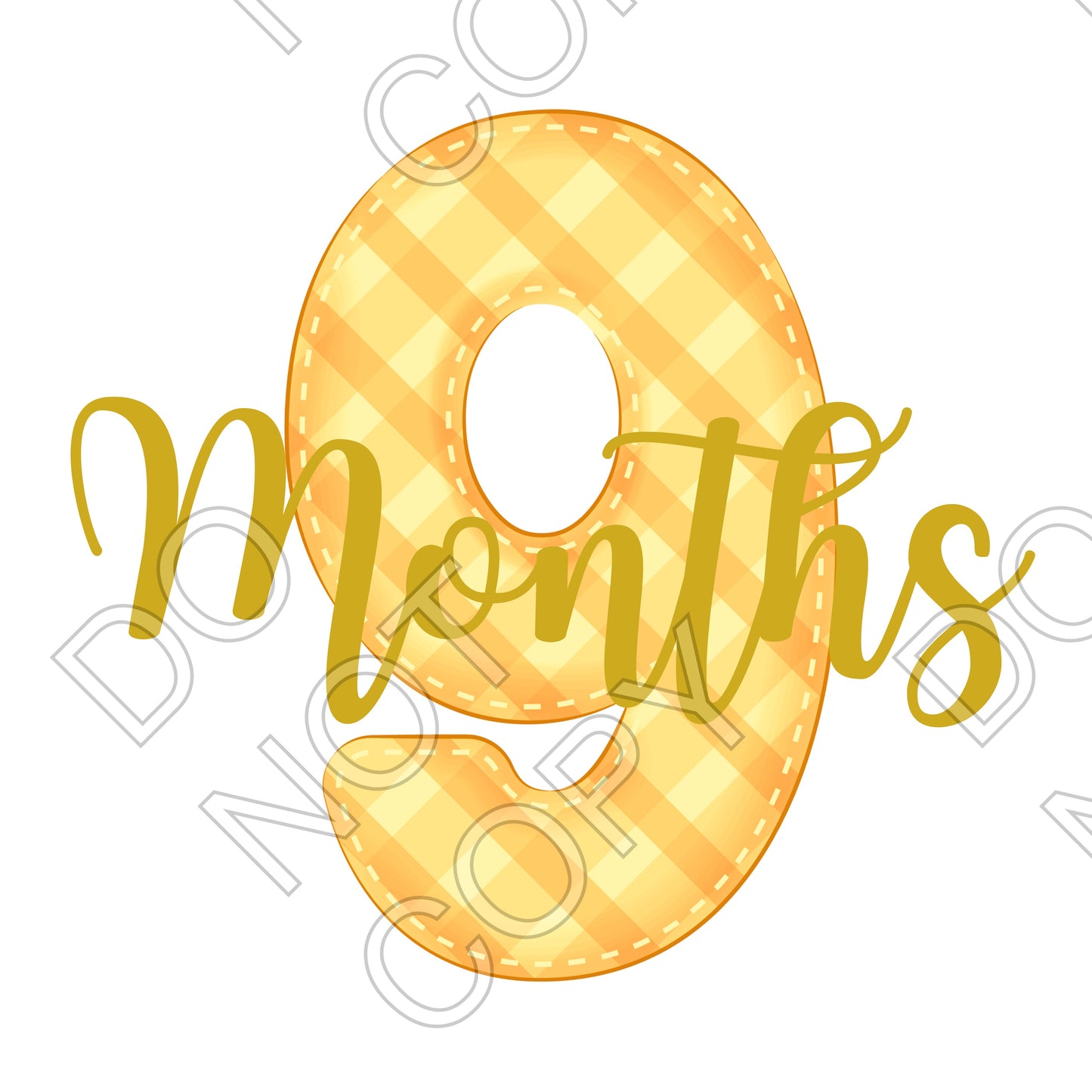 UV-DTF Transfer - 12pk Milestone Set Transfers - Yellow Check