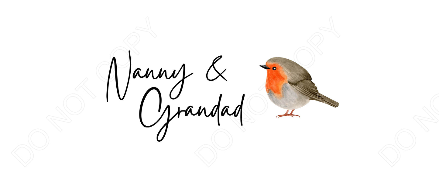 UV-DTF Transfer - Family Name Robin Design for Woodform and Smart Crafts Feathers