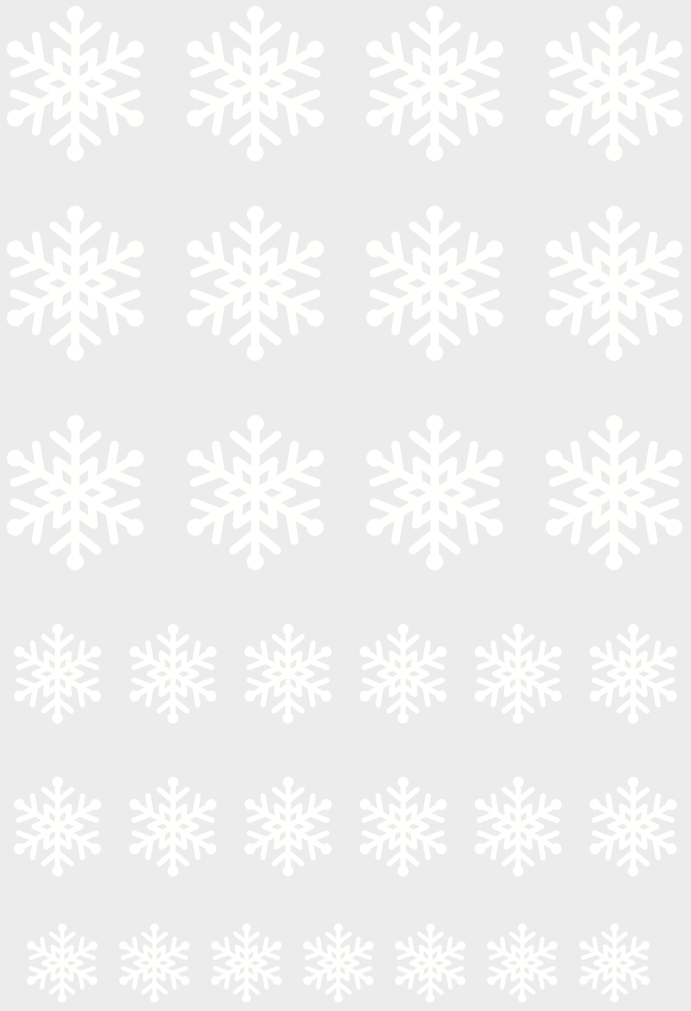 UV-DTF Transfer - Christmas Mix & Match Sheets White Snowflakes