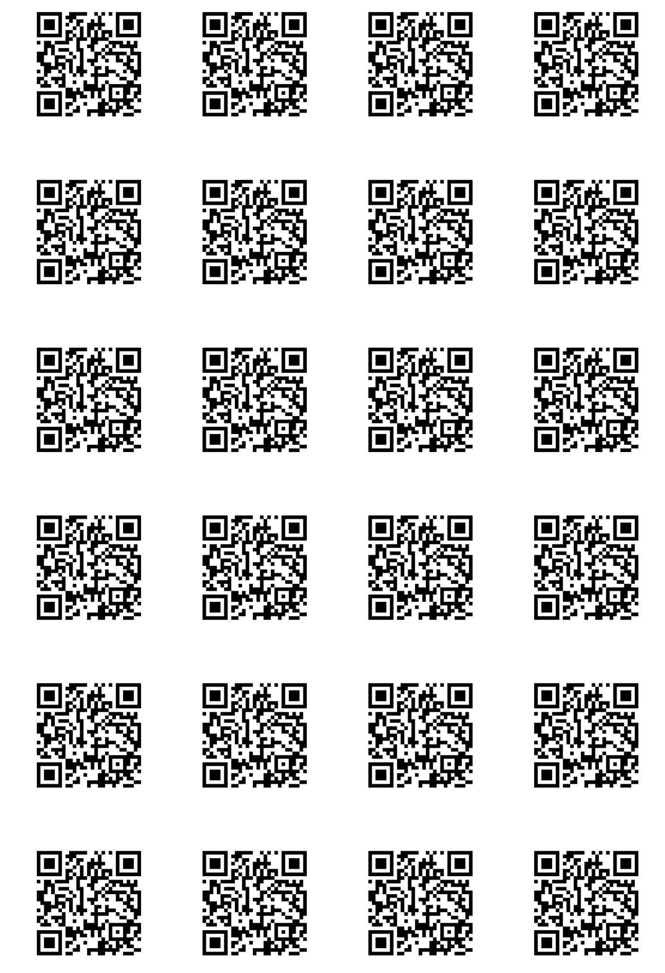 UV-DTF Transfer - Christmas Santa Tracker QR code Sheet. This contains 24 approx 2 cm QR Codes
