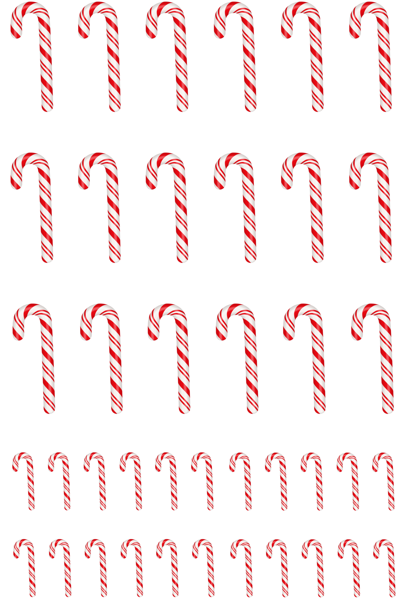 UV-DTF Transfer - Christmas Mix & Match Sheets Candy Canes (Red)
