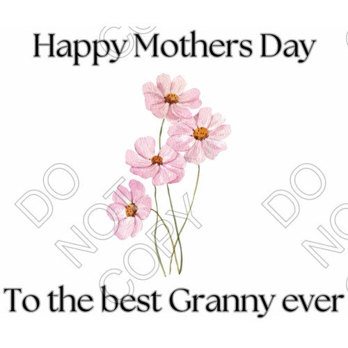 UV-DTF Transfer for Vase/Straight Cup - Mothers Day Best Ever