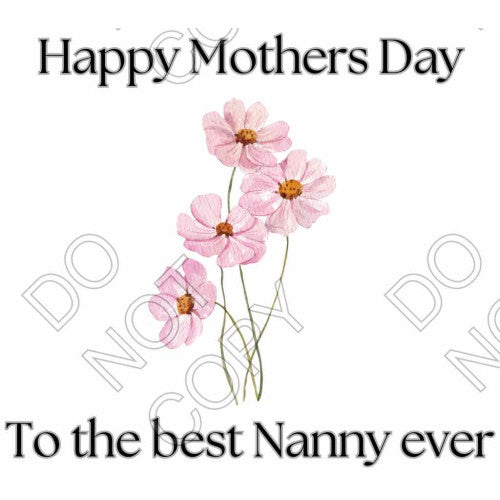 UV-DTF Transfer for Vase/Straight Cup - Mothers Day Best Ever