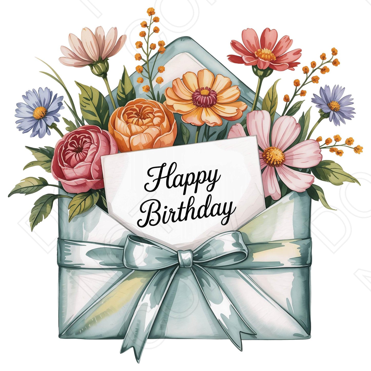 UVDTF Transfer - Happy Birthday Envelope