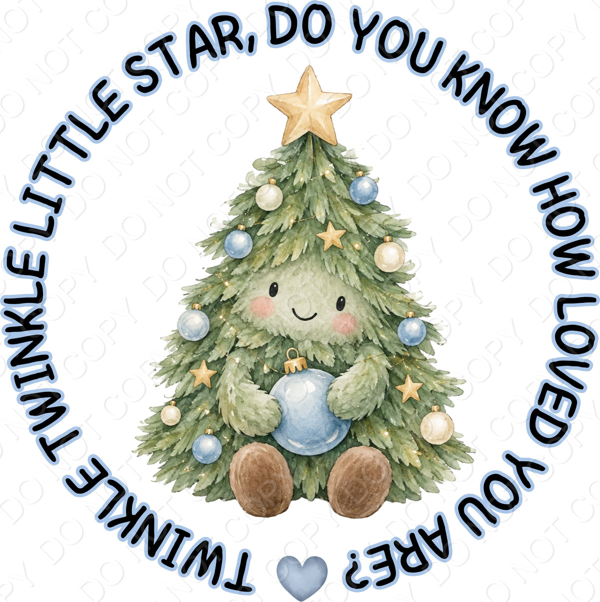 UV-DTF Transfer - Christmas Tree for Woodform Bauble