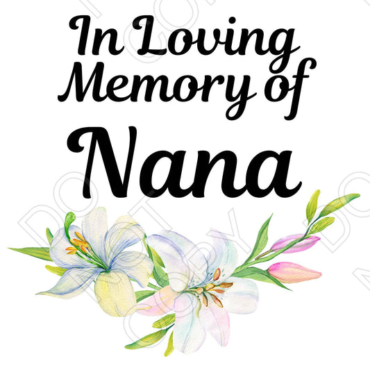 UV-DTF Transfer for Solar Garden Light - In Loving Memory (Bright Lillies)