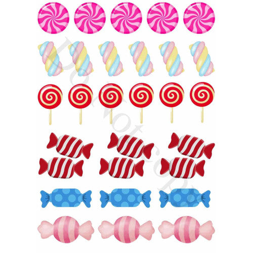 Style 48 - Mixed Candy Sheet of Mix and Match UV-DTF Designs