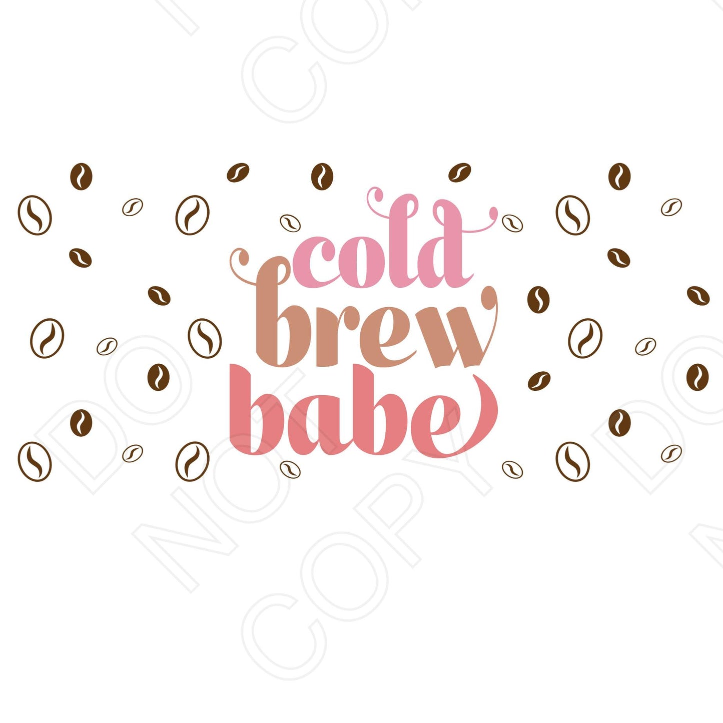 UVDTF Transfer - Cold Brew Babe (Cup Wrap)