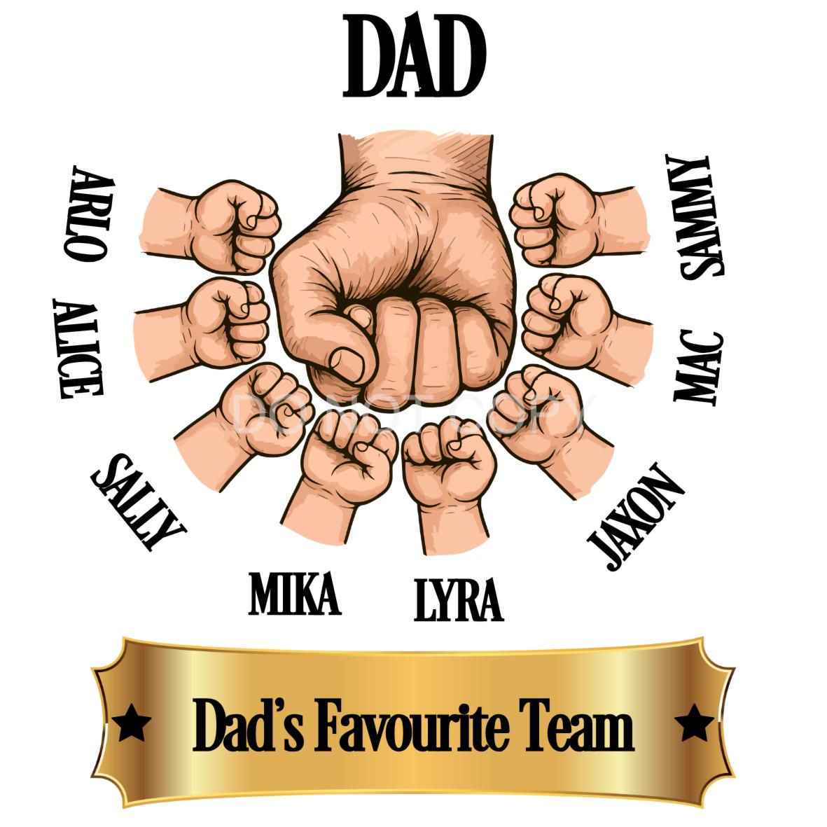 UVDTF Transfer - Custom Fathers Day Fist Bump (Dad)