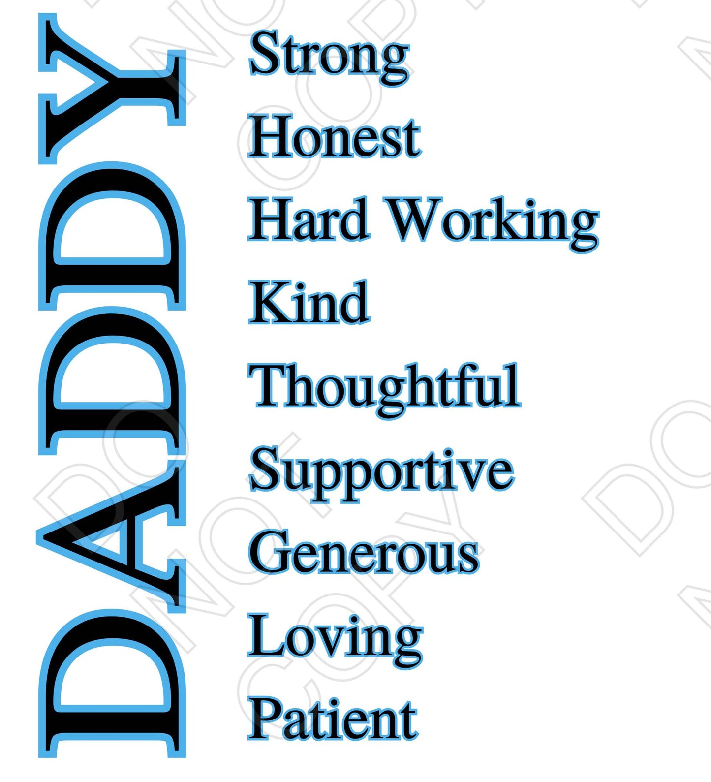 UV-DTF Transfer - Dad & Daddy Definition