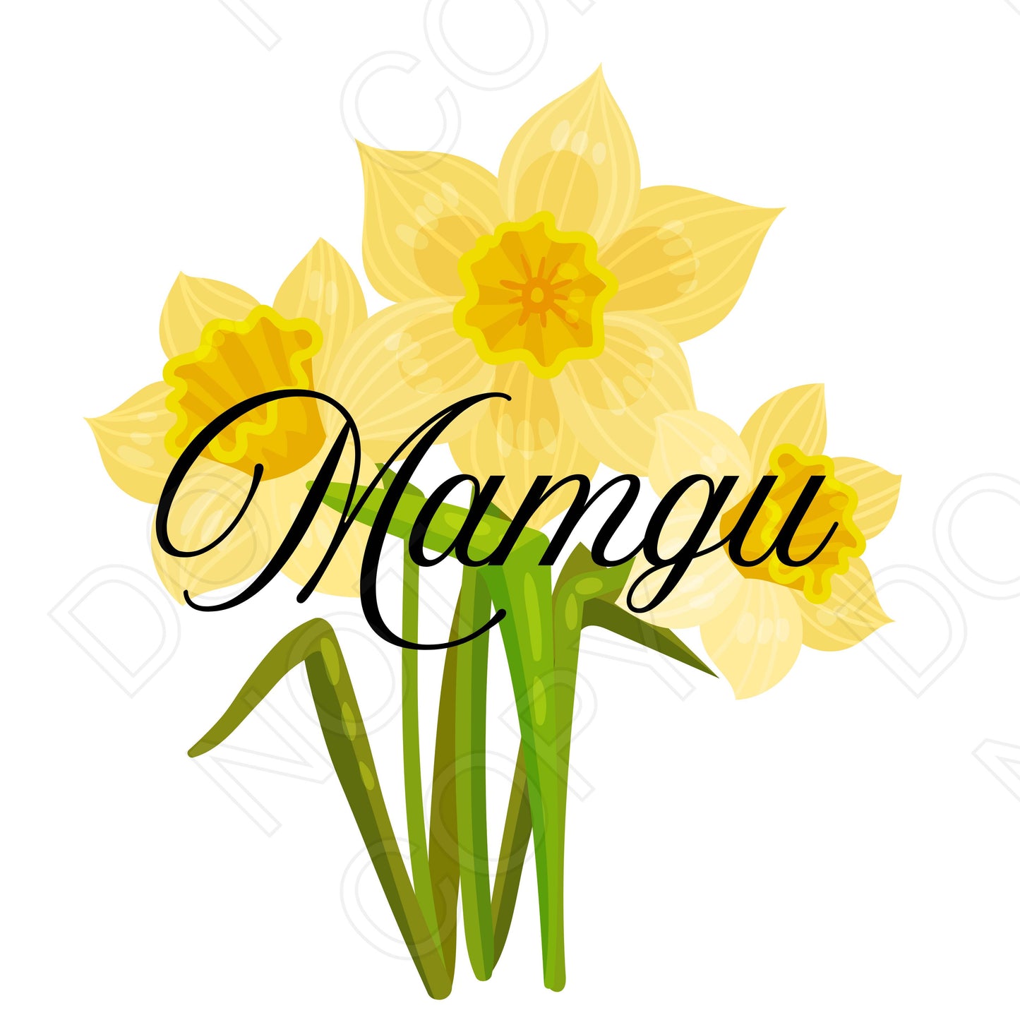 UV-DTF Transfer - Family Welsh Daffodil Design