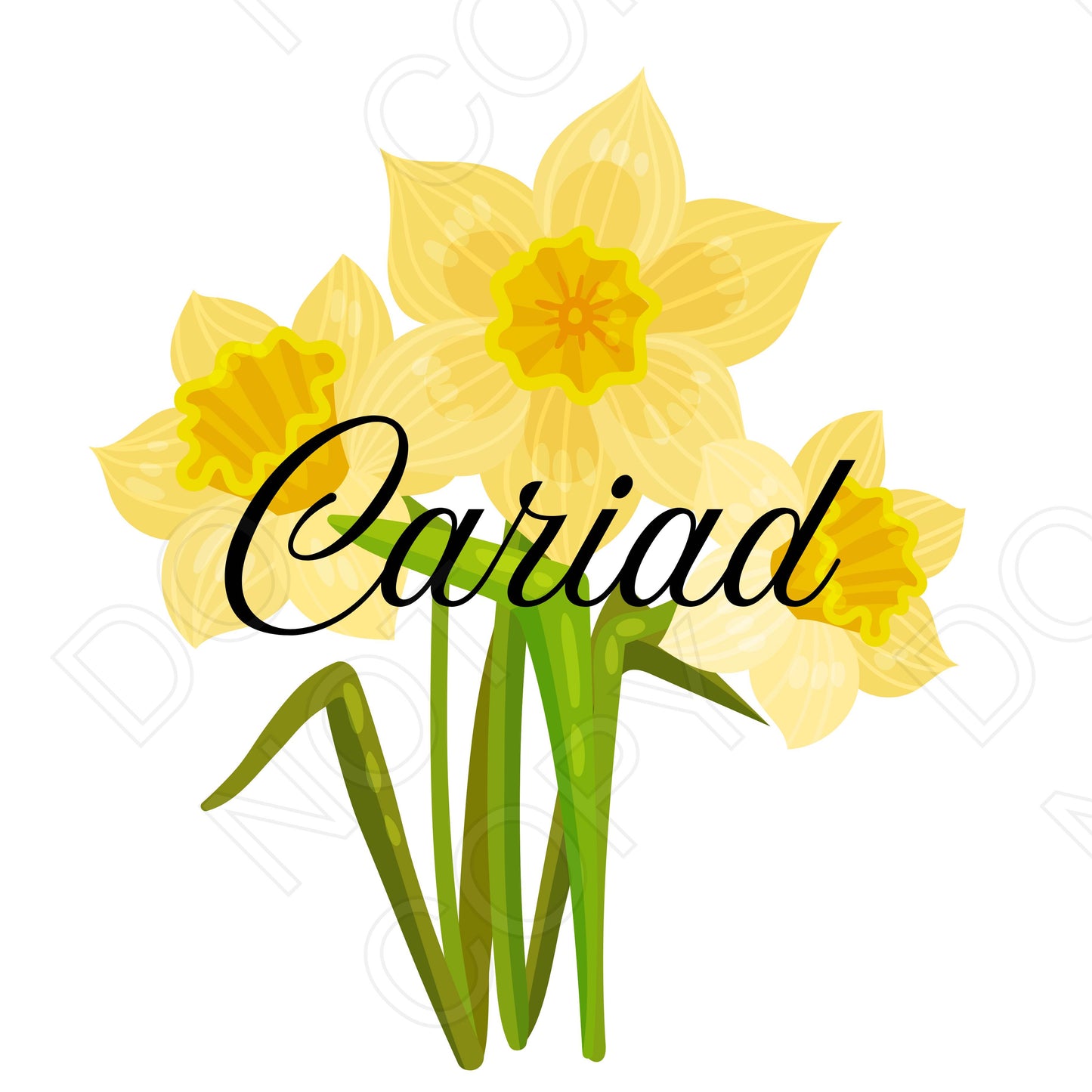 UV-DTF Transfer - Family Welsh Daffodil Design