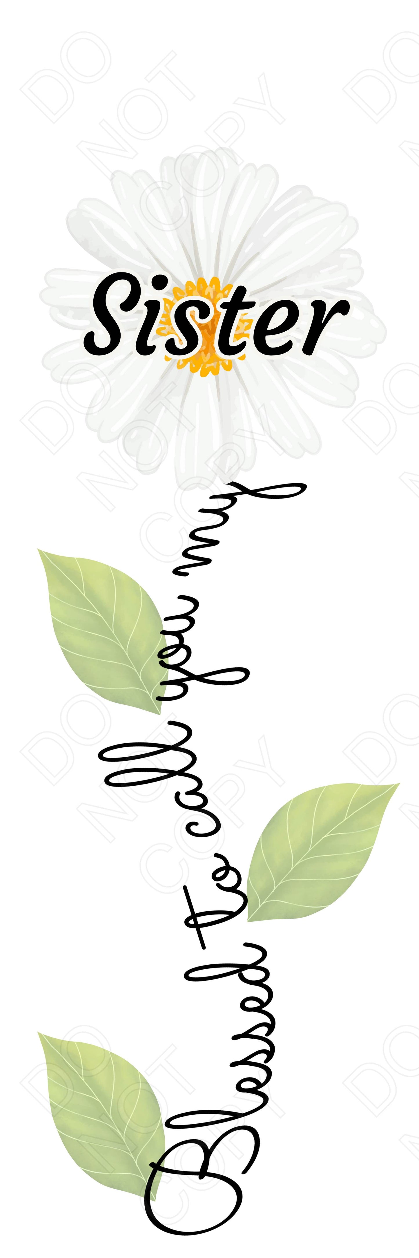 UVDTF Transfer - Daisy Blessed Flower Designs (Large Range of Names Available)