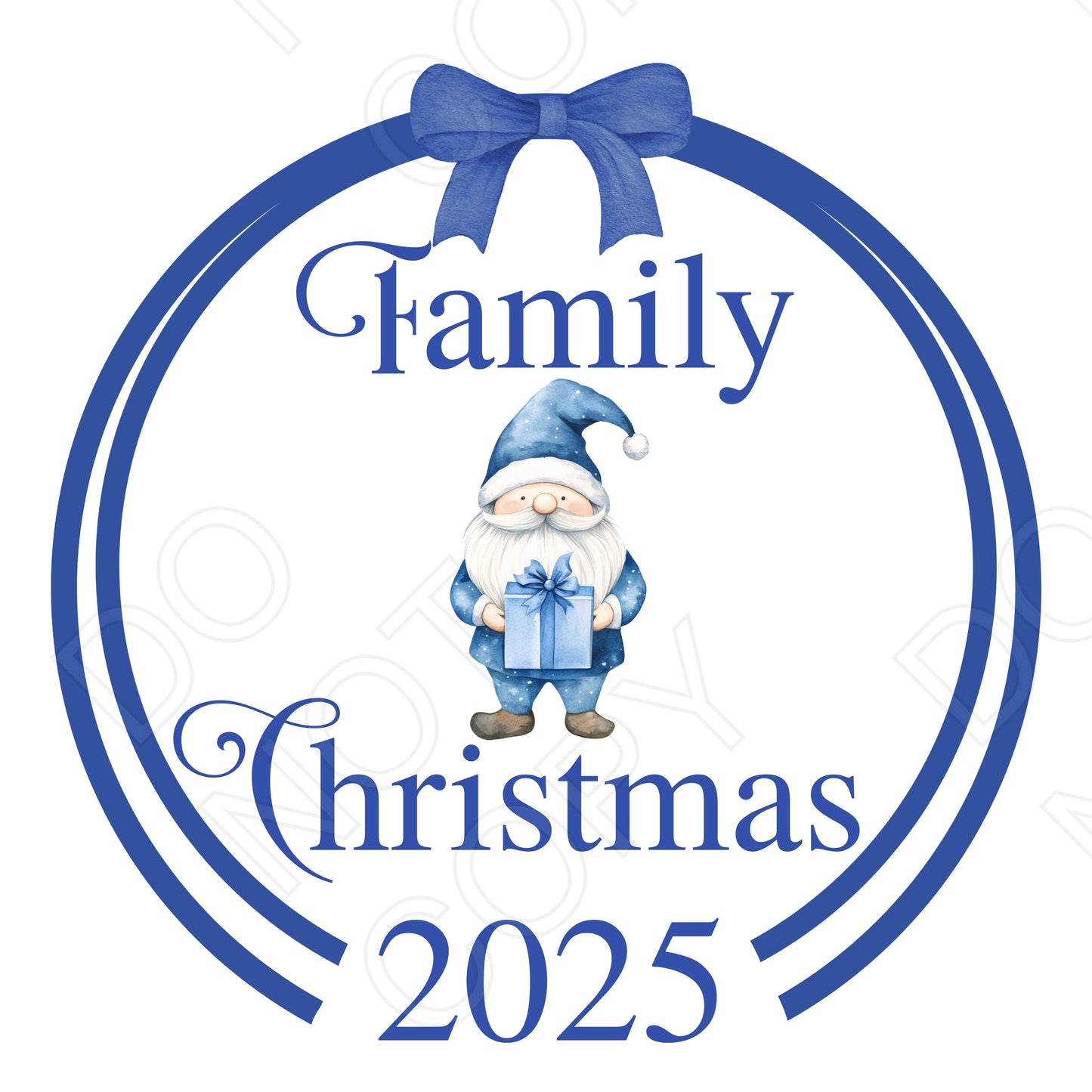 DTF Transfer - Family Xmas 2025 (Blue)