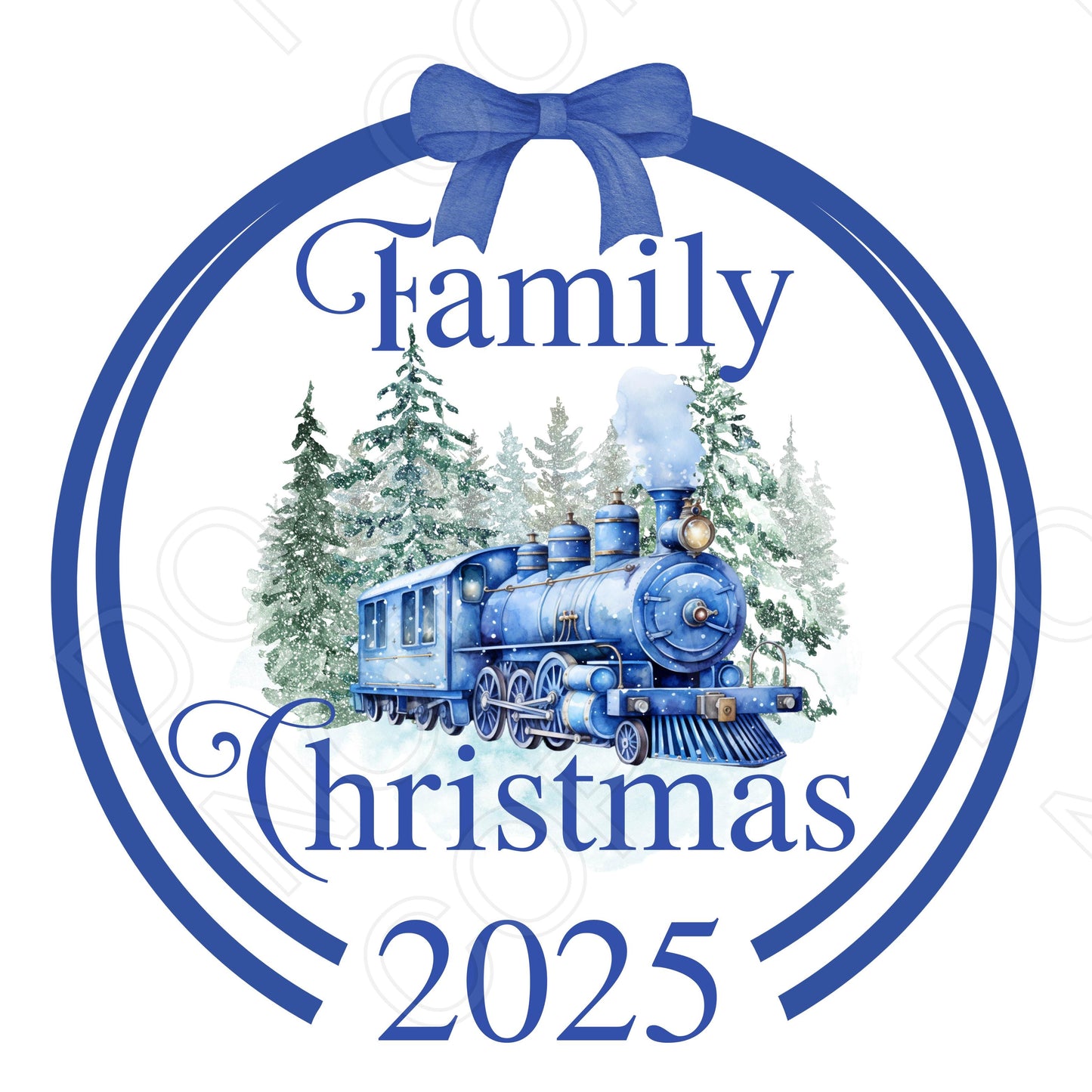 DTF Transfer - Family Xmas 2025 (Blue)