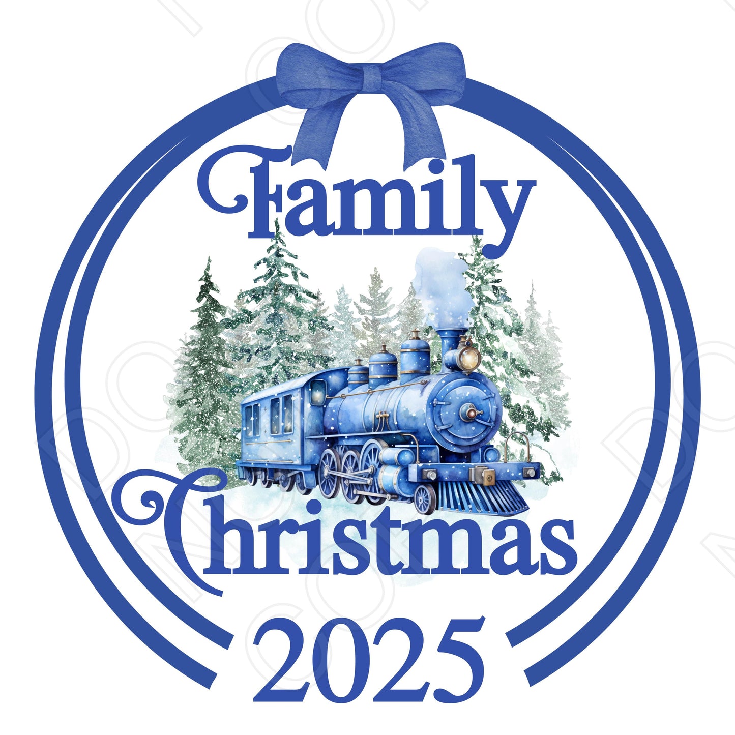 UV-DTF Transfer - Family Xmas 2025 (Blue)