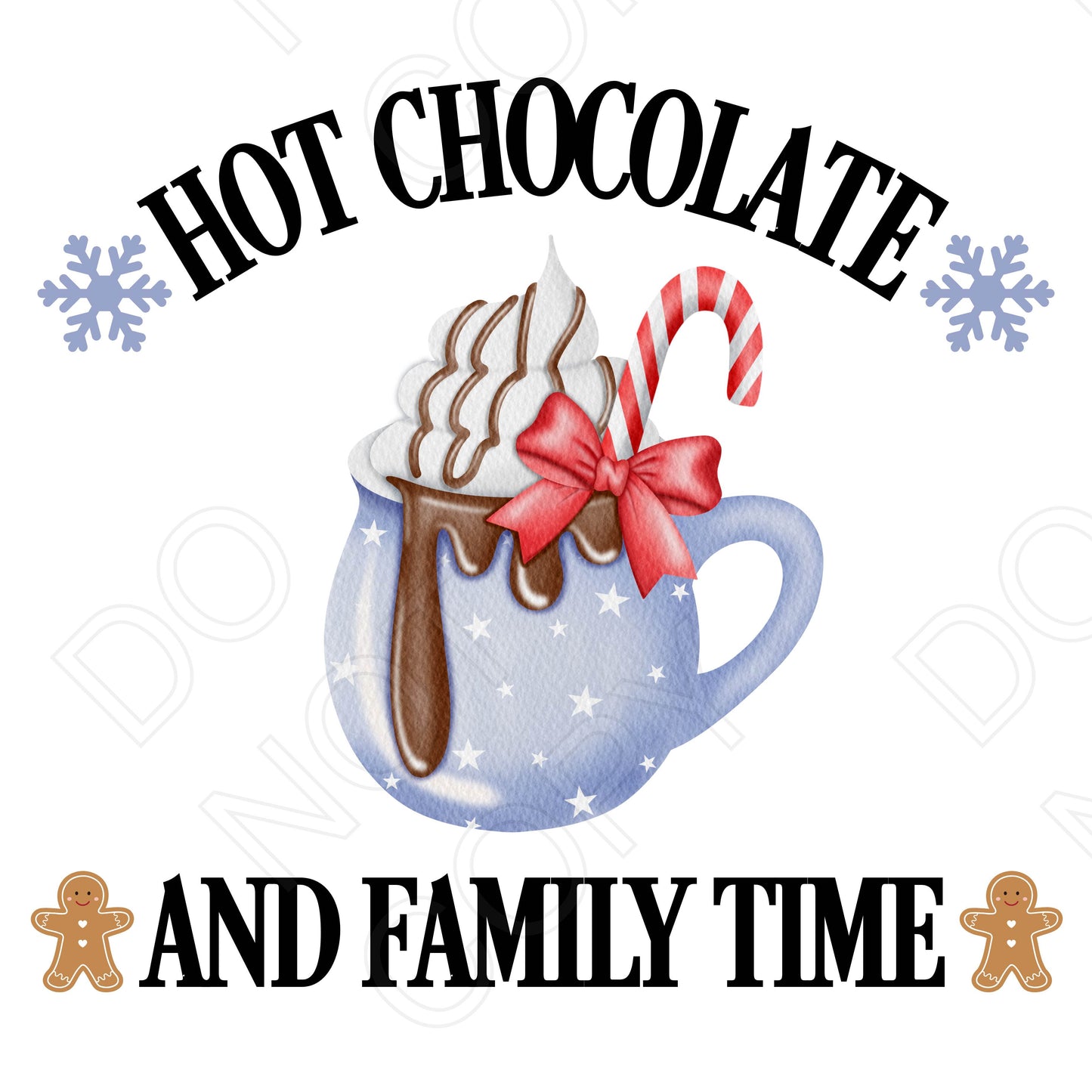 UV-DTF Transfer - Hot Chocolate & Family Time