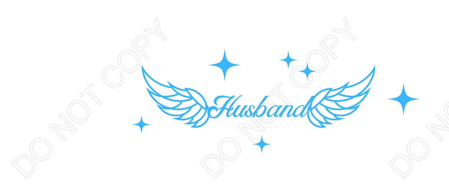 UV-DTF Transfer Suitable for Acrylic Feather - Husband Wings