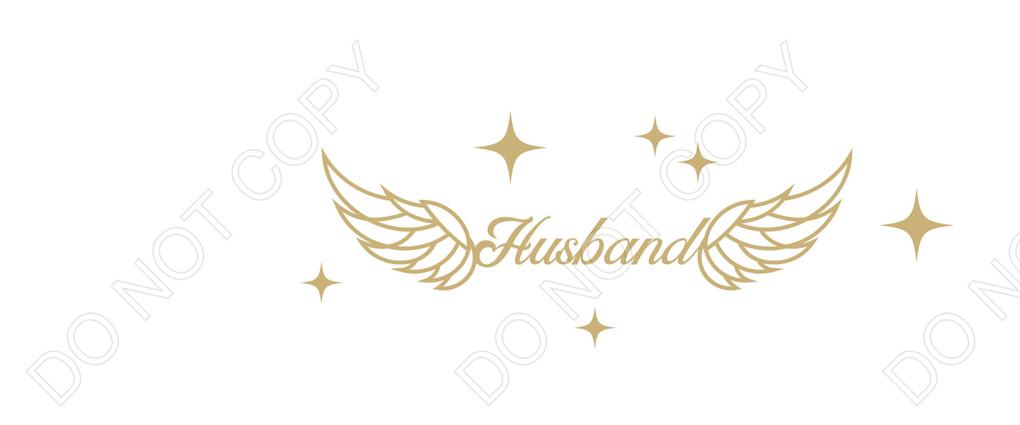 UV-DTF Transfer Suitable for Acrylic Feather - Husband Wings