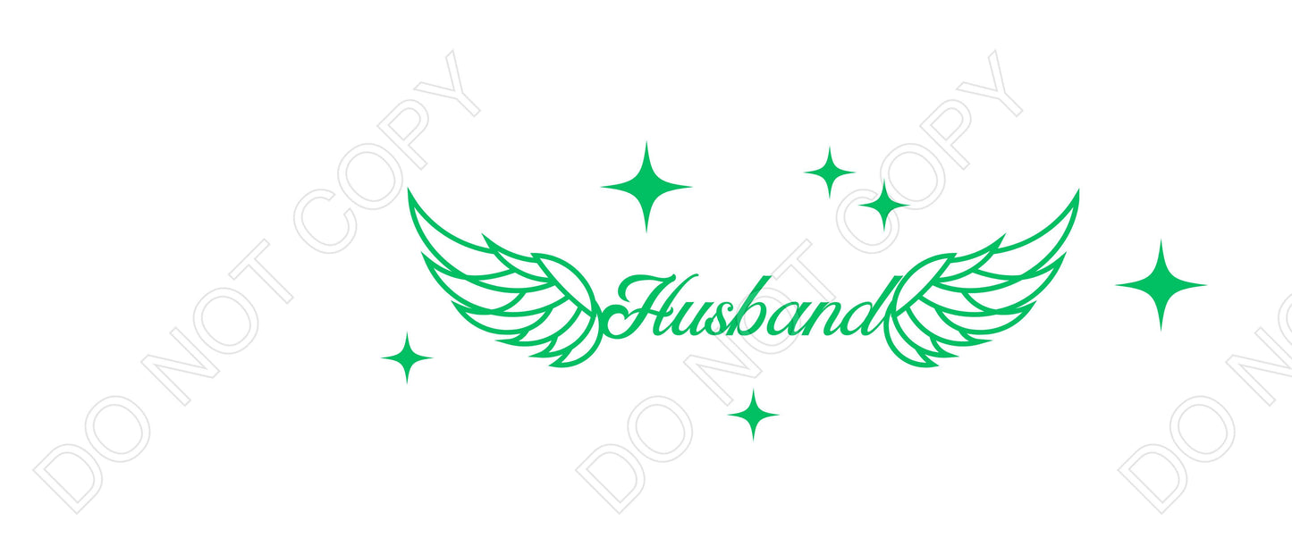 UV-DTF Transfer Suitable for Acrylic Feather - Husband Wings