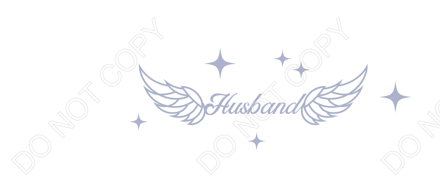 UV-DTF Transfer Suitable for Acrylic Feather - Husband Wings