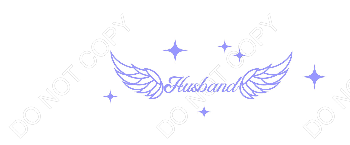 UV-DTF Transfer Suitable for Acrylic Feather - Husband Wings