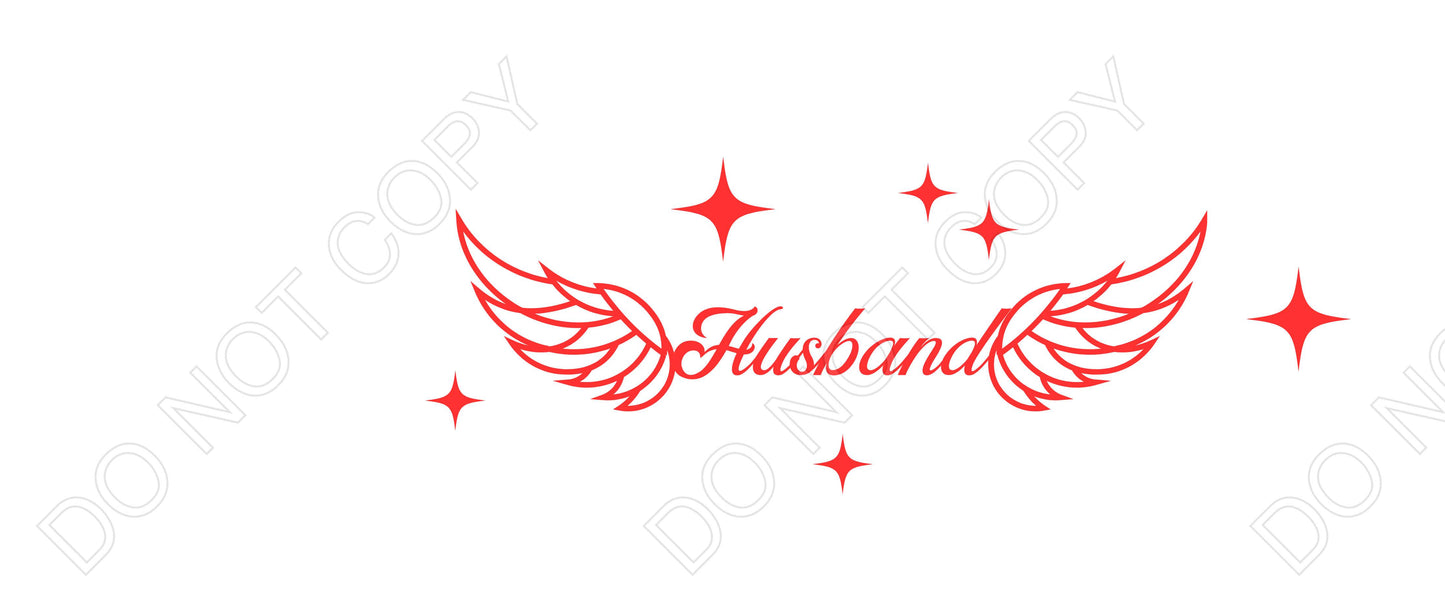 UV-DTF Transfer Suitable for Acrylic Feather - Husband Wings