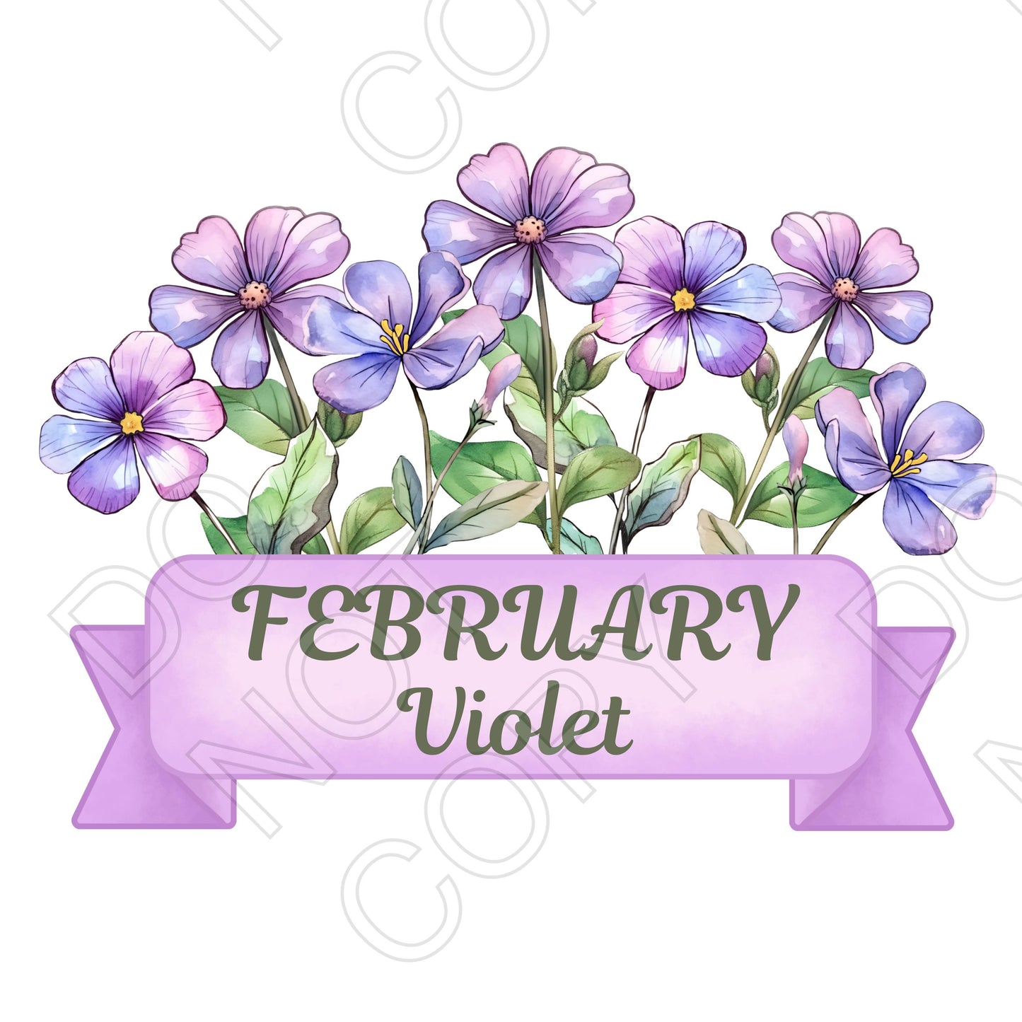DTF Transfer - Birth Month Flowers