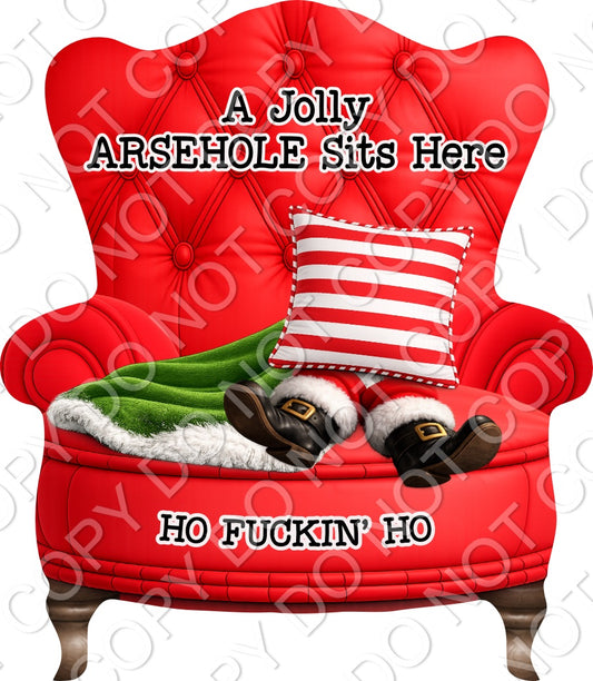 UVDTF Transfer - Christmas Rude Chair Designs for Woodform Acrylic Hanging Chairs