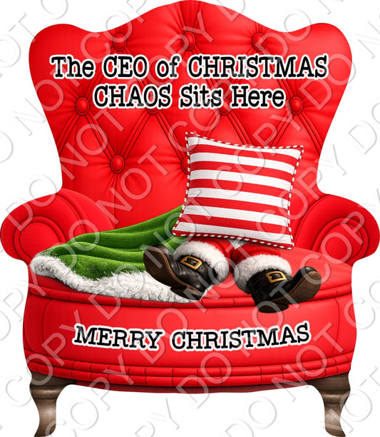 UVDTF Transfer - Christmas Rude Chair Designs for Woodform Acrylic Hanging Chairs (Bespoke)