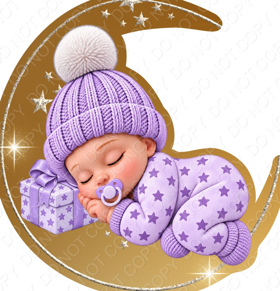 UV-DTF Transfer - Baby's First Christmas for Woodform Bauble
