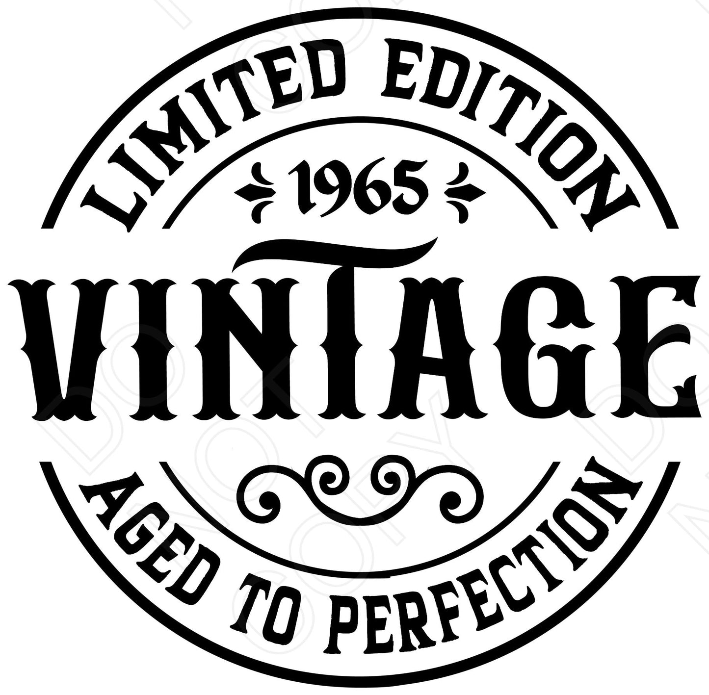 DTF Transfer - Birth Year Sign - Vintage (Bespoke)