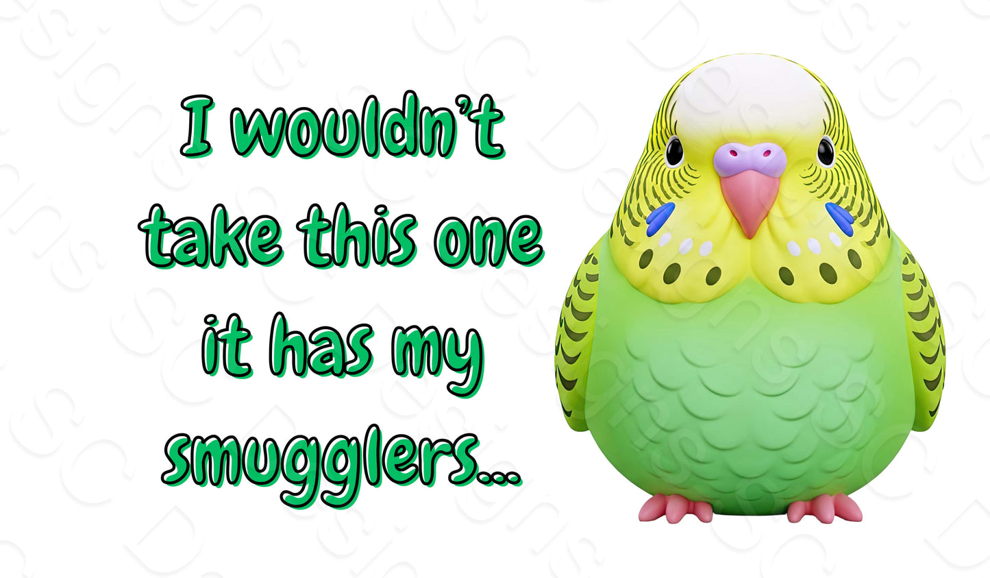 UV-DTF Transfer - Budgie Smugglers Luggage Tag Transfer