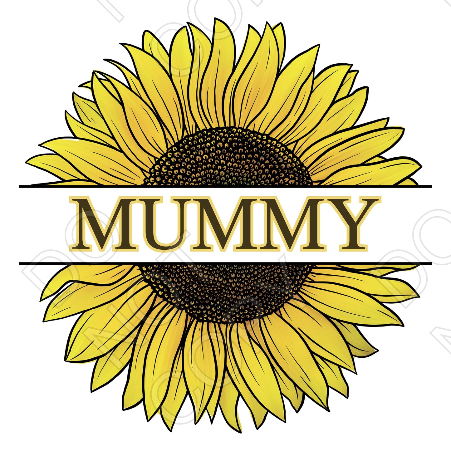 DTF Transfer - Personalisable Sunflower (Bespoke)
