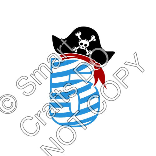 UV-DTF Transfer for Cake Topper - Birthday Number Pirate