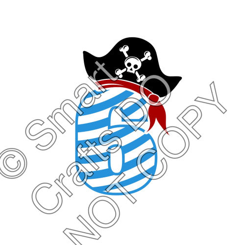 UV-DTF Transfer for Cake Topper - Birthday Number Pirate
