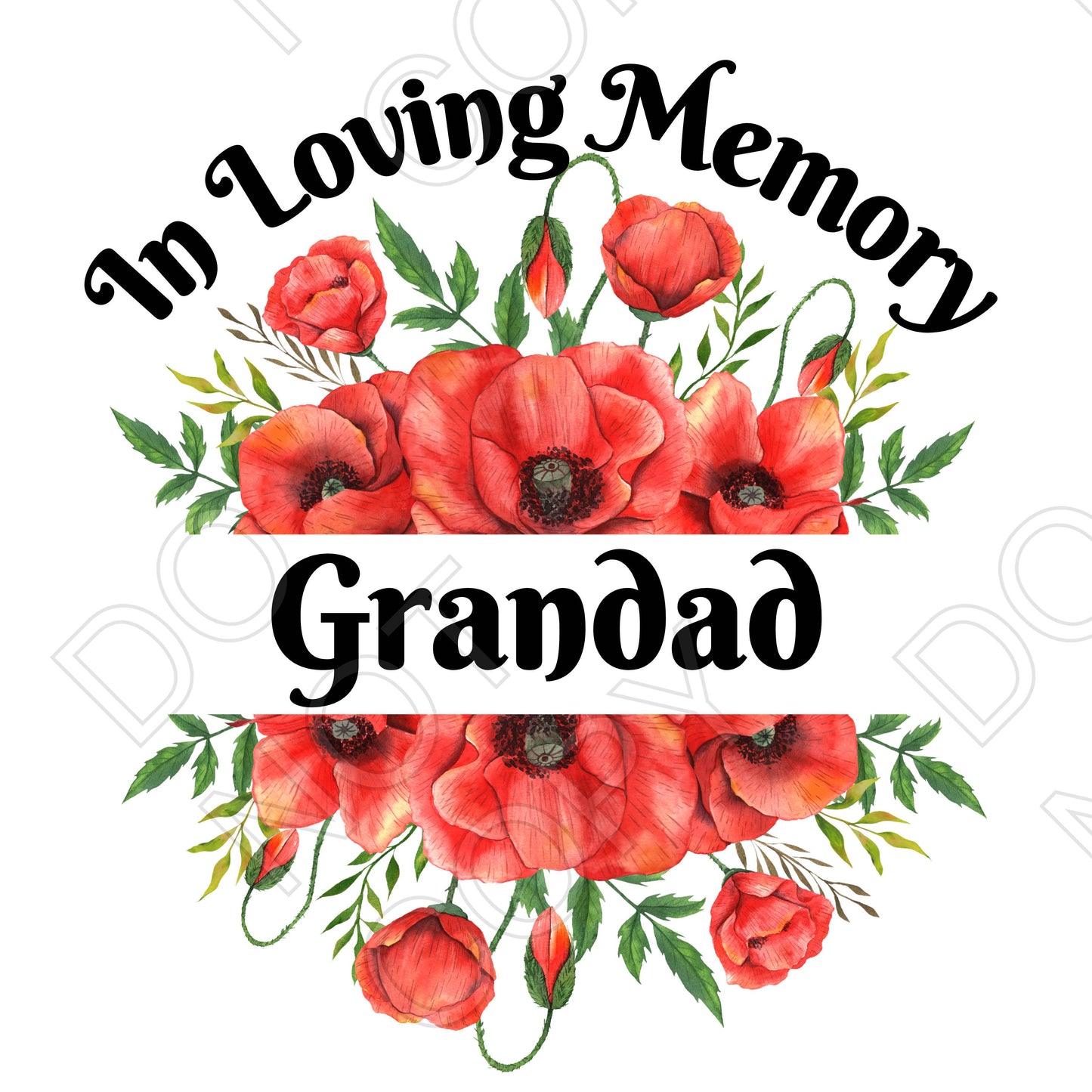 UV-DTF Transfer - In Loving Memory (Poppies)