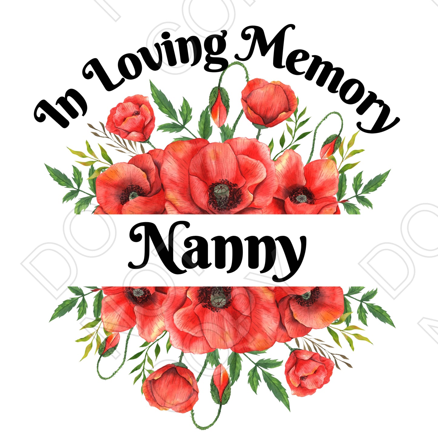 UV-DTF Transfer - In Loving Memory (Poppies)