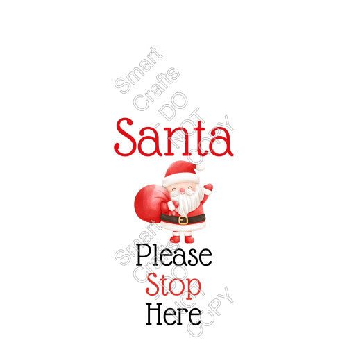 Digital Download - Santa Stop Here - Set of 4