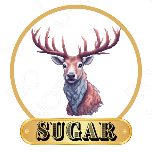 UV-DTF Transfer - Christmas Stag Drink Labels